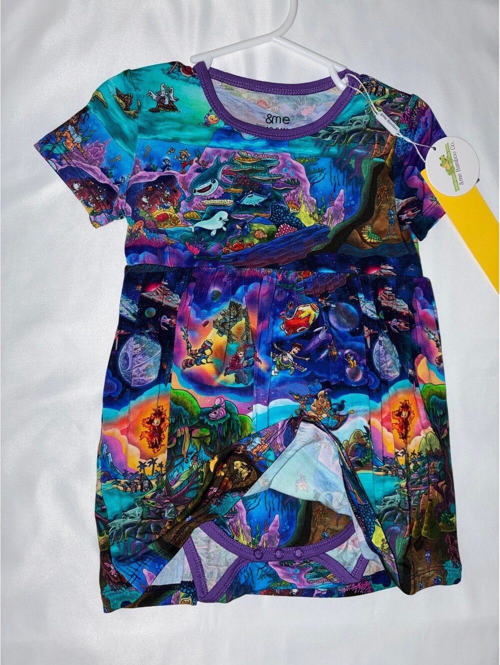 &mebamboo Multi-universe Bodysuit Twirl 6/12M NWT